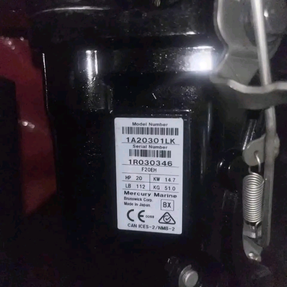 Mercury 20HP 4 Stroke Outboard Motor - Image 6